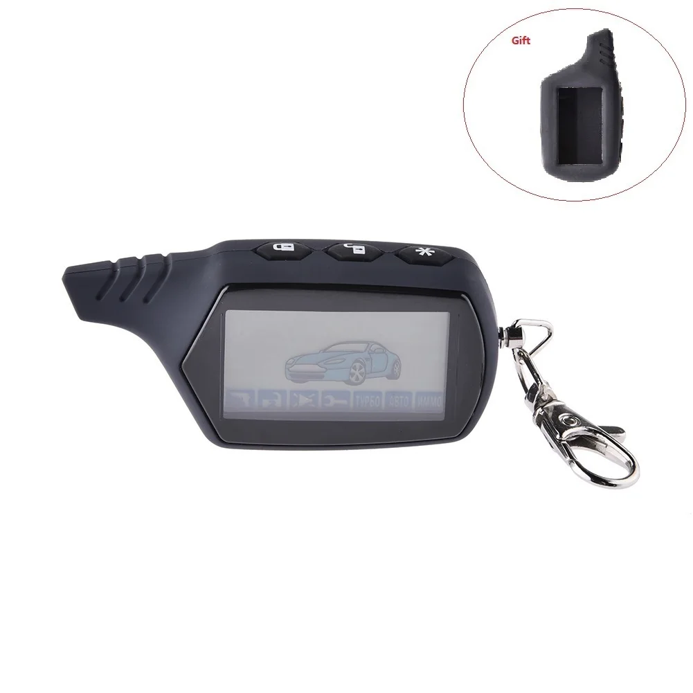 Car Anti theft System 2 way LCD Remote Control Key Fob Chain 2 Way Car