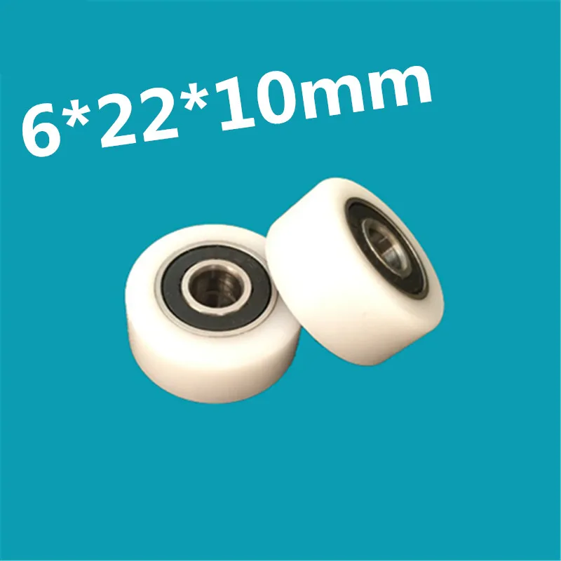 SWMAKER 6*22*10 мм двойные подшипники пластиковое колесо 696 утолщение роликовый подшипник нейлон POM с небольшой подшипник