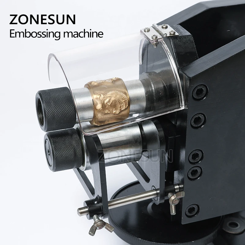 ZONESUN машина для штамповки кожи станок холодного прессования тиснение повторяющийся узор для кожаный ремень, гитара ремни логотип Embosser