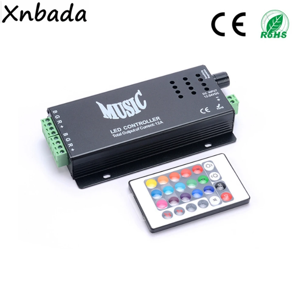 Светодиодный RGB полоска музыкальный светодиодный контроллер 24 клавиши