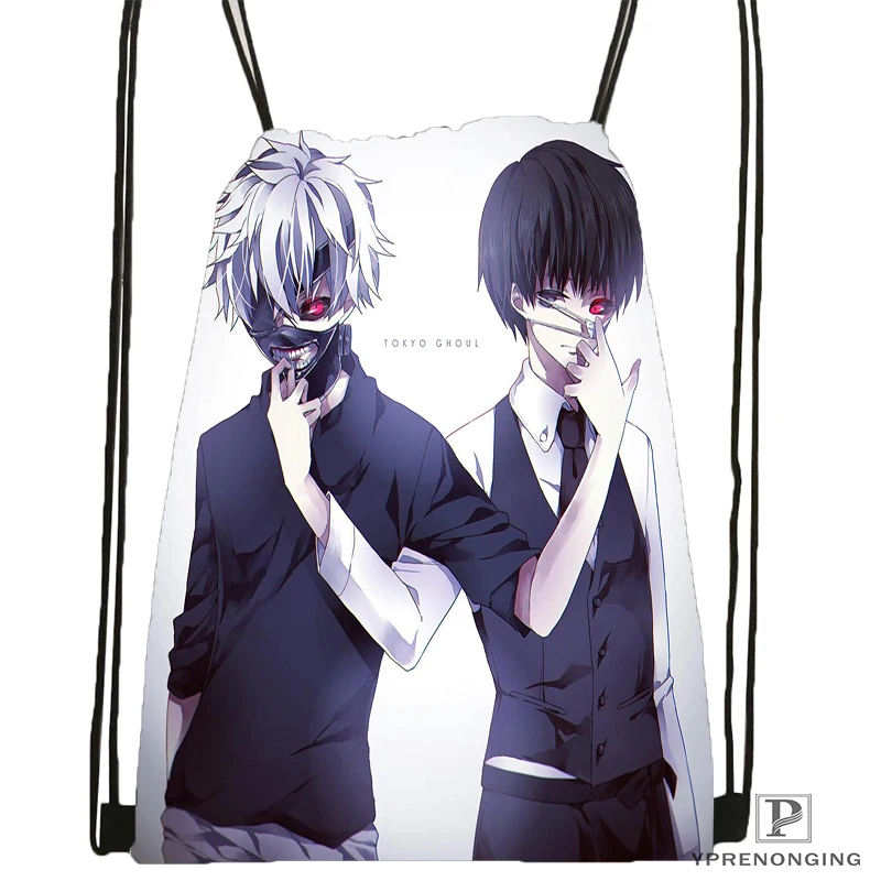 Custom Tokyo Ghoul Kaneki Ken Drawstring Backpack Bag Cute Daypack Kids Satchel Black Back 31x40cm 180531