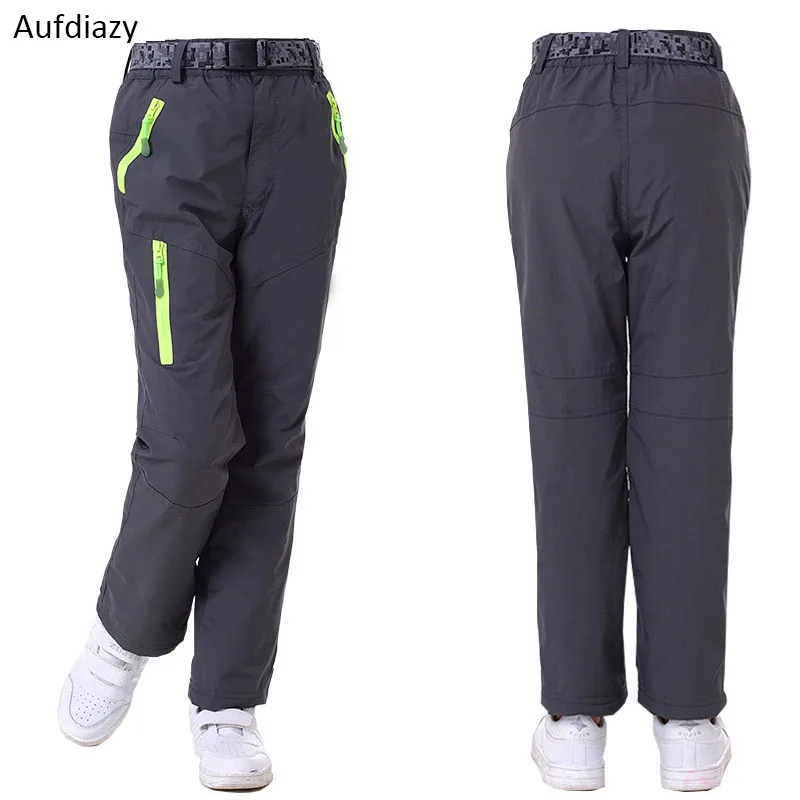 Aufdiazy Fleece Softshell niños niñas impermeable senderismo esquí Invierno Caliente polainas niños Trekking pantalones OT004
