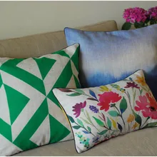 50x50 см двухсторонний креативный плоский Флорес Льняной материал подушка для дома Декор диванные подушки