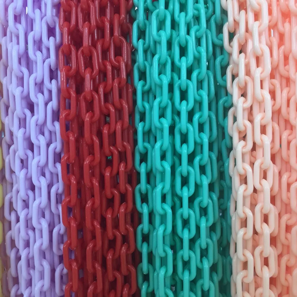 

7MM/width 20Pcs=8m Colorful Acrylic Jewellery Plastic Link Chain Jewelry Chains Accessories Fittings Findings Components