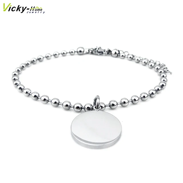 DIY Jewelry 20cm+5cm extra chains Steel Color Stainless Steel Round