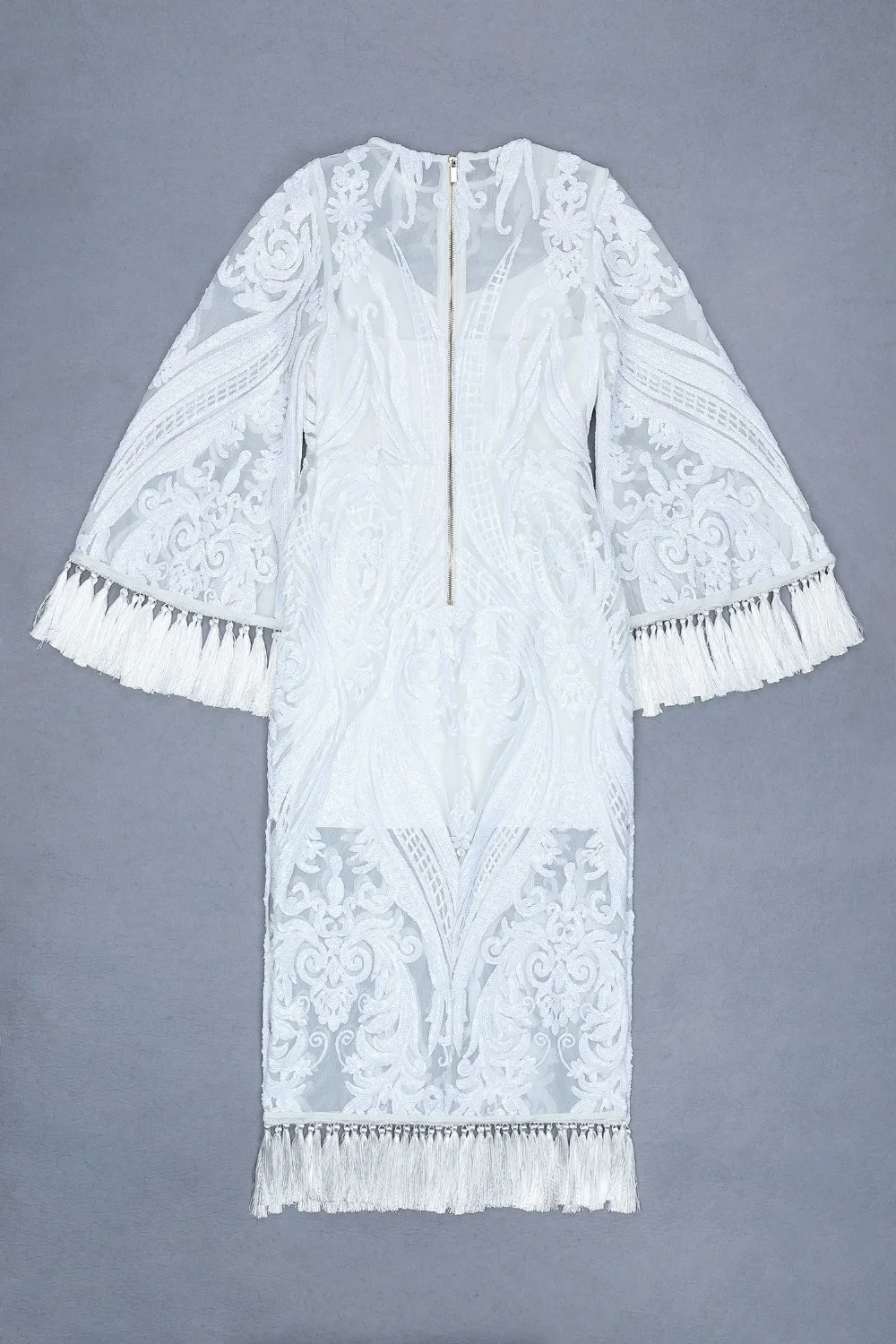 Halinfer 2018 New summer women dress sexy bodycon O-Neck tassel ankle-length dress chic celebrity party white dresses vestidos Halinfer 2018 New summer women dress sexy bodycon O-Neck tassel ankle-length dress chic celebrity party white dresses vestidos