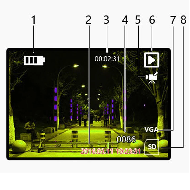 Камуфляж зум 5X40 CCD Digitale Монокуляр Ночное видение инфракрасный телескоп 2 м-200 м диапазон обзора Камера видео Функция