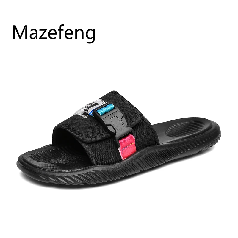 Mazefeng 2018 Summer Solid Slides Male Fashion Outside Casual Slides ...