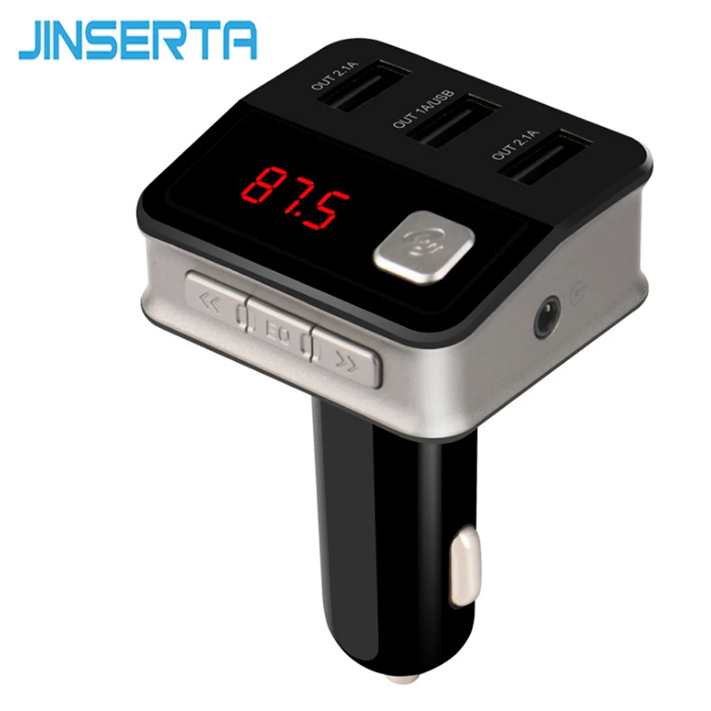 JINSERTA автомобиля MP3 аудио плеер Bluetooth FM передатчик автомобильный набор