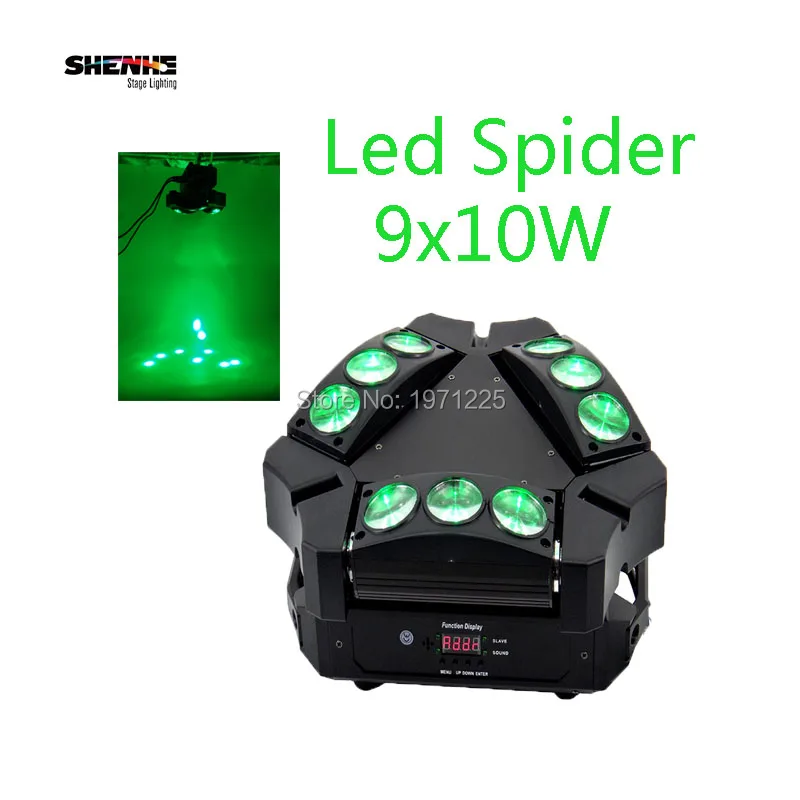 LED Lumière de La Scène Mini Led 9x10 W Led Araignée Lumière DMX512 16/48 CHs LED RGBW Lumière de Fête de Famille Tête Mobile Faisceau de Lumière pour Dj/Disco