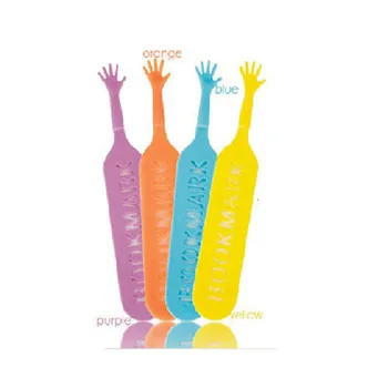 

SCO 4PCS Cute HELP ME Hand Bookmark Novelty Ducument Book Marker Label Stationery