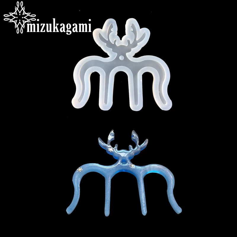 

UV Resin Liquid Silicone Mold Geometry Antler White Resin Octopus Molds Charms For DIY Handwork Jewelry Finding Accessories