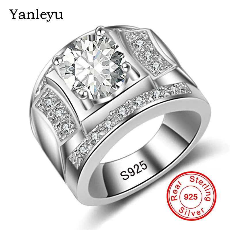 DESIGNER WOMEN/'S GENUINE SOLID 925 STERLING SILVER 4 CT CUBIC CZ BIG WIDE RING