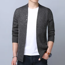 2017 Hot Sale Brand-Clothing Cardigan Male Fashion Solid Color Slim Sweater Men Casual Mens Sweaters