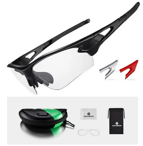 Фотохромные велосипедные очки спортивные Для мужчин солнцезащитные очки для женщин MTB велосипед оборудование, очки защитные очки - Цвет: black