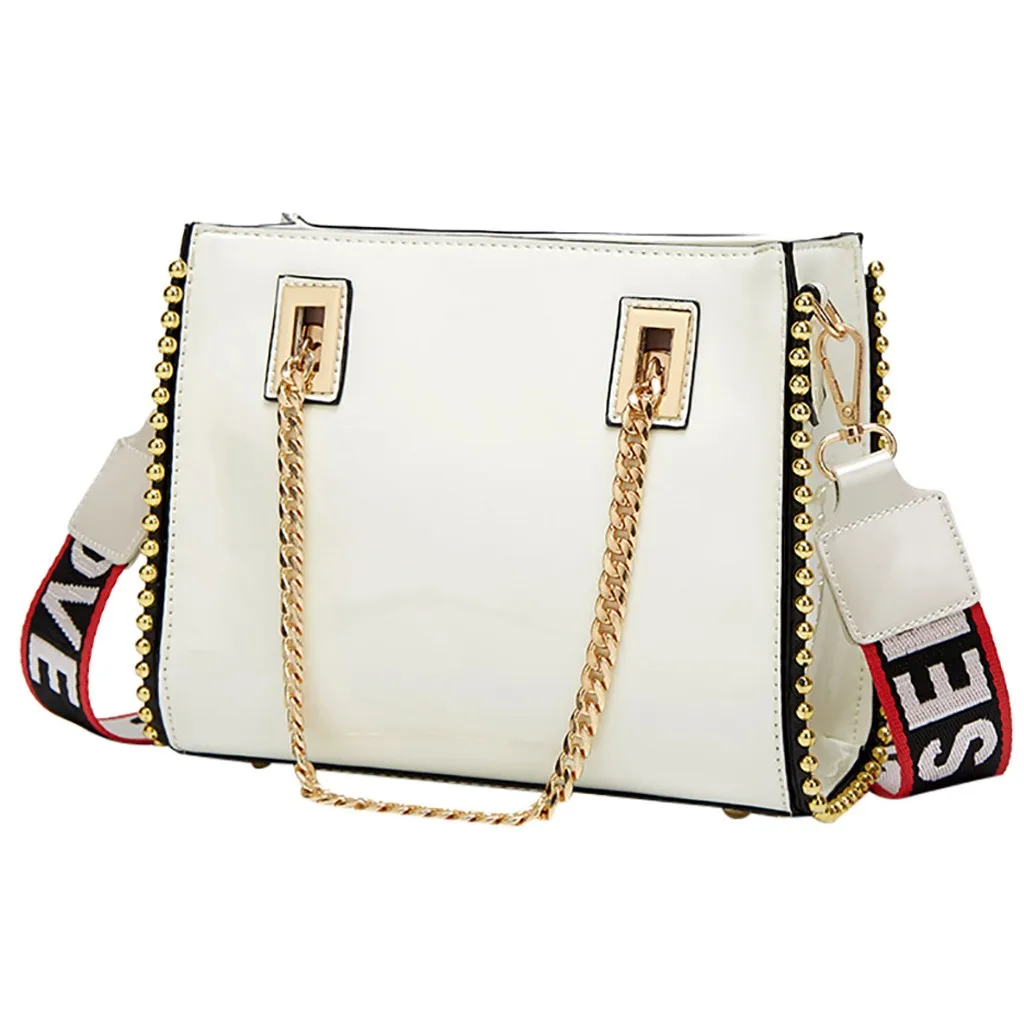 OCARDIAN-сумки модные женские сумки из лакированной кожи с блестками дизайнерская Желейная сумка для мешков сумка-мессенджер сумка для мобильного телефона 6J24 - Цвет: White