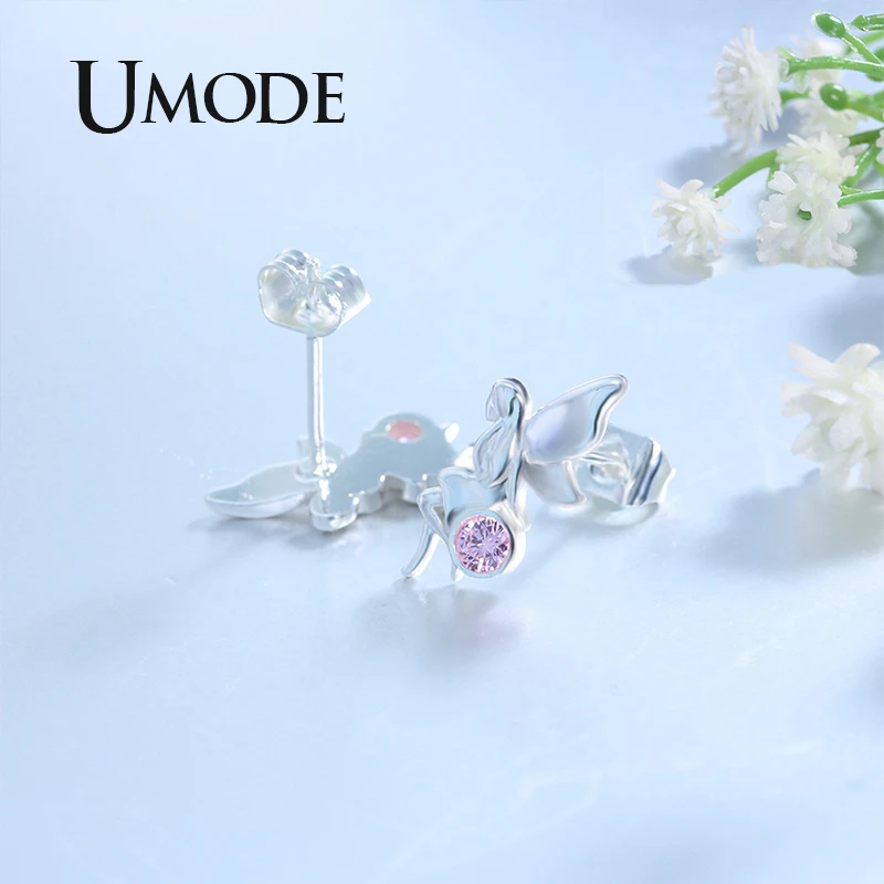 Женские маленькие серьги пусеты UMODE Angel милые Elf для девушек модные украшения