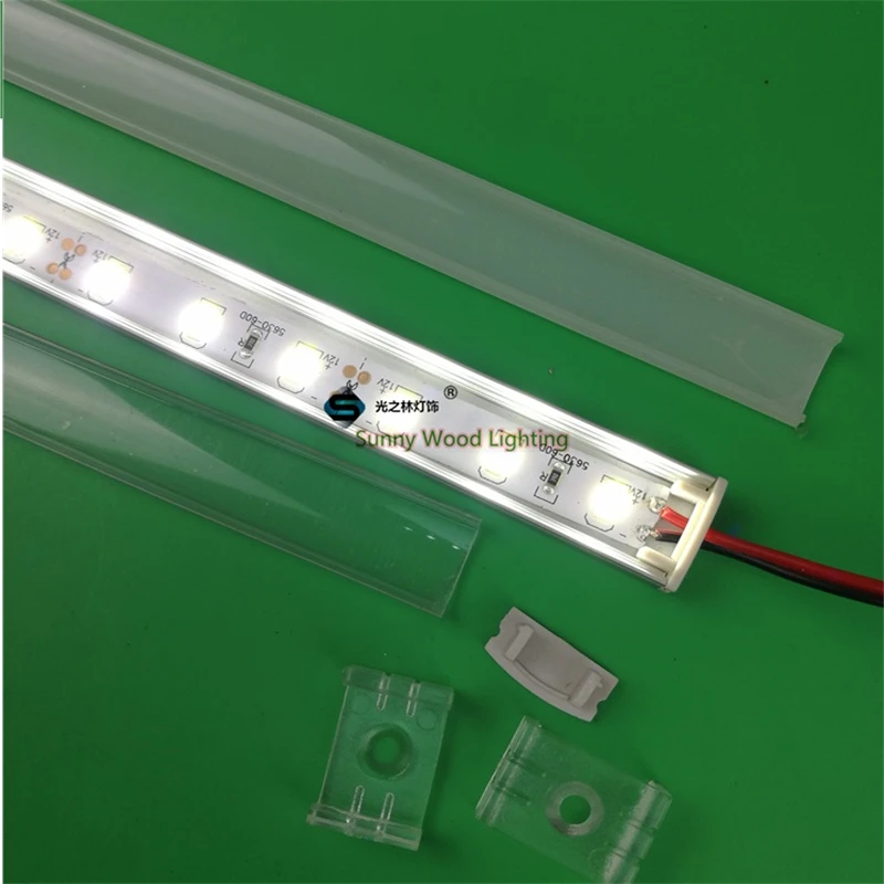 2 قطعة/الوحدة 12 فولت 50 سنتيمتر led مصباح بار ، 7 واط 5630 شقة جامدة قطاع ، led الخطي قطاع ل مجلس الوزراء ، خزانة ، خزانة ، خزانة ، مرآة