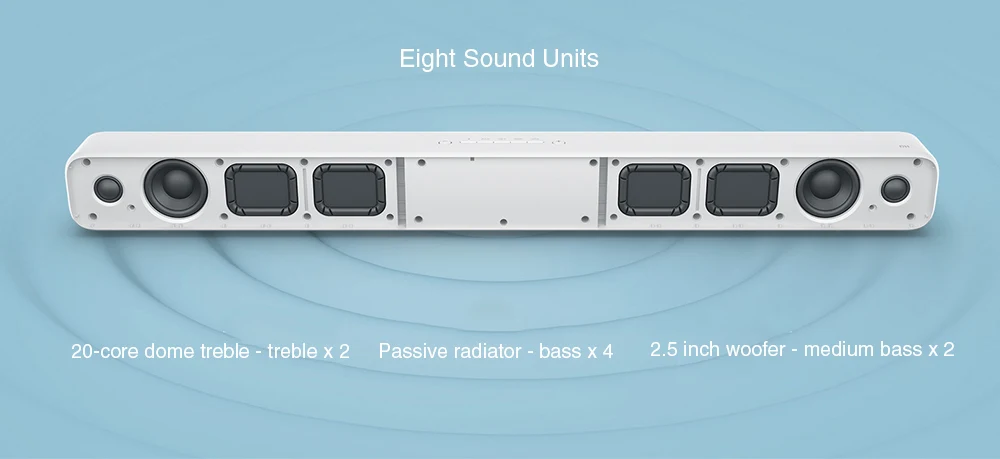 Xiaomi Bluetooth ТВ Саундбар беспроводной динамик оптический SPDIF AUX Воспроизведение настенное сиденье Крепление стильная ткань звуковая панель