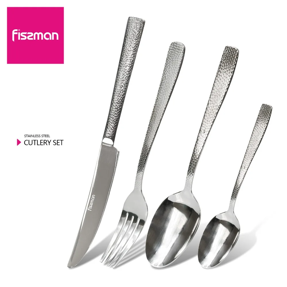 

Fissman 24 PCS Cutlery Set Steak Knife Fork Stainless Steel Western Style Family Tableware Dinnerware Sets 3199