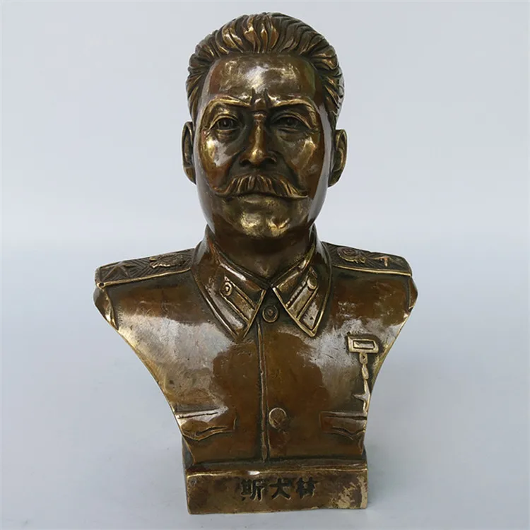 17cm Tall Stalin Bronze Statue Top Collection Soviet Socialist