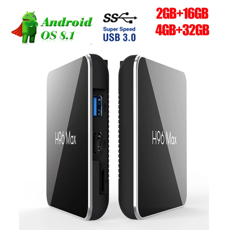 

2018 H96 Max X2 Android 8.1 TV Box Amlogic S905X2 4GB 32GB 2.4G WiFi Bluetooth4.0 USB 3.0 Youtube HD 4K Set Top Box Media Player