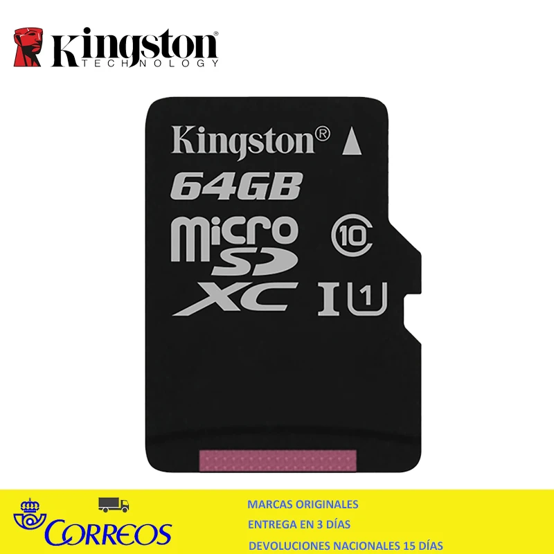 As Kingston microsdxc 64 gb tarjeta de memoria clase 10 UHS-I 80mb//s sdcs//64gb