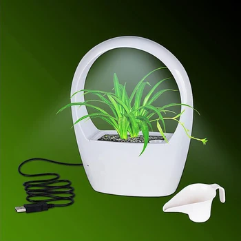

MA002 Plant Grow Light With Flower Pot LED Automatic Manual Control DC USB 0.36W Automatic Metering Simulated Light