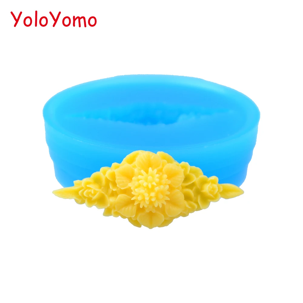 

H011YL 46.1mm 3D Flower Flexible Silicone Mold - for Cake Decoration Fondant, Sugarcraft, Gum Paste, Scrapbooking, Resin Jewelry