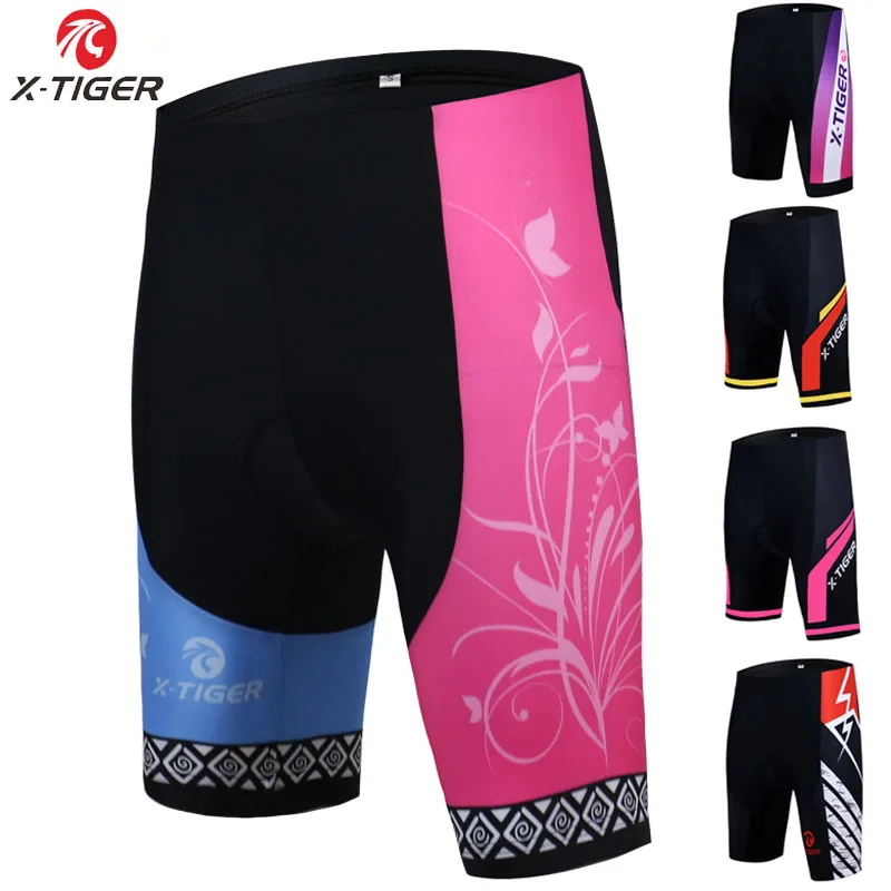 

X-Tiger 2019 Women Coolmax 3D Padded Cycling Shorts Pro Shockproof Mountian Bicycle Shorts Racing Road Bike Shorts