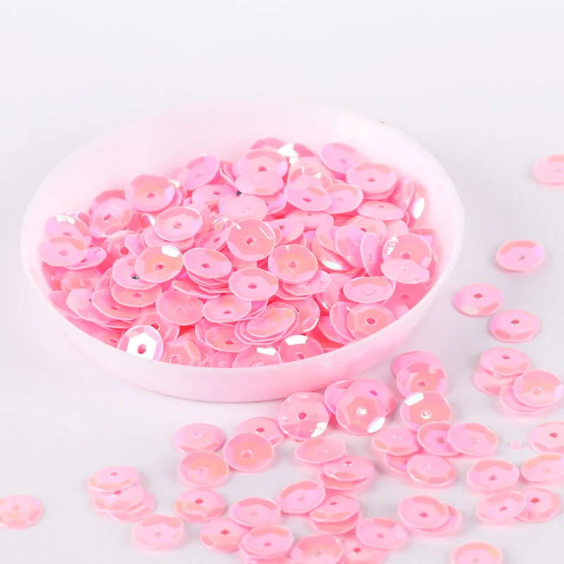 10g/Lot Multi Size 4mm/5mm/6mm/8mm Sequin PVC Round Cup Sequins Paillettes Sewing Wedding Crafts, Women Garments Accessories