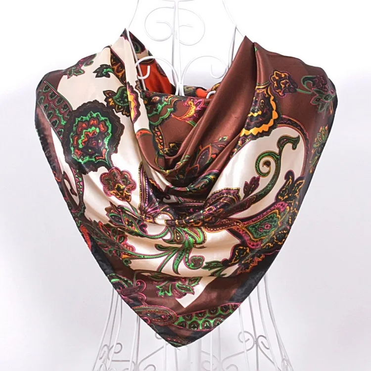 Стиль Змеиный узор квадратные шарфы обертывания с принтом Лидер продаж женский розовый синий шелковый шарф шаль унисекс мусульманское шелковое кашне - Цвет: 2791
