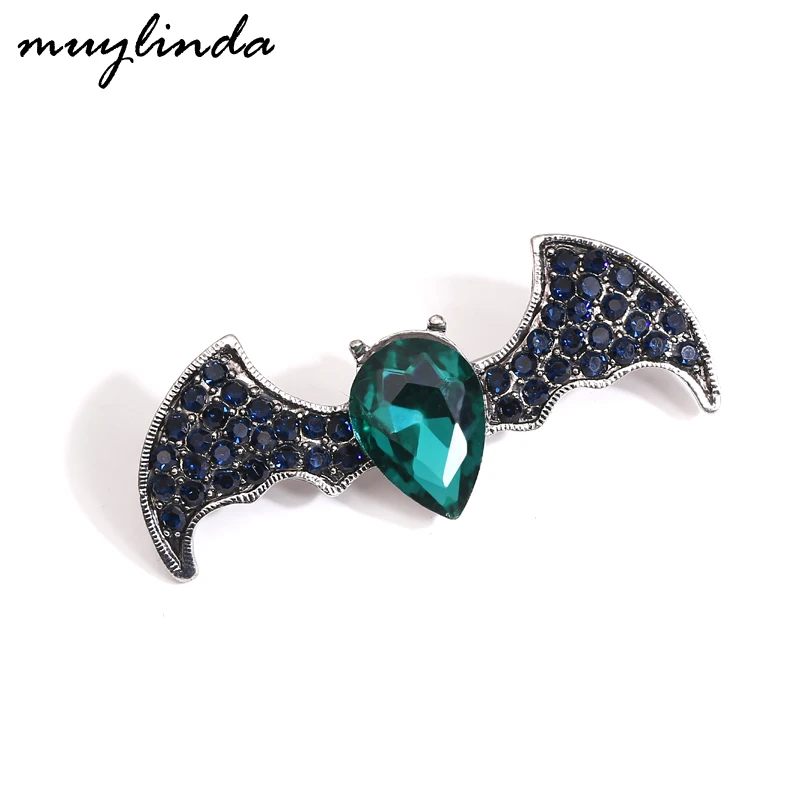 

Bat Crystal Man Brooch Collar Pin Rhinestone Women Man Brooches Jewelry Broach Scarf Suit Brooch Pins Muylinda
