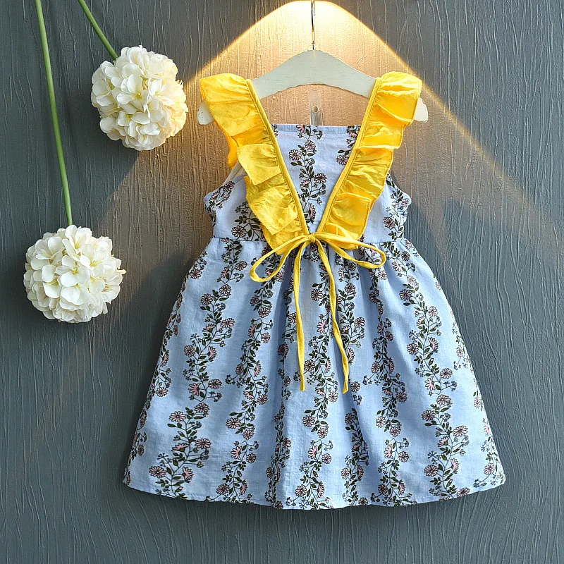 

v-neck baby dress summer 2018 children clothing princess wedding dress girls flower kids dresses for girls vestidos infantil