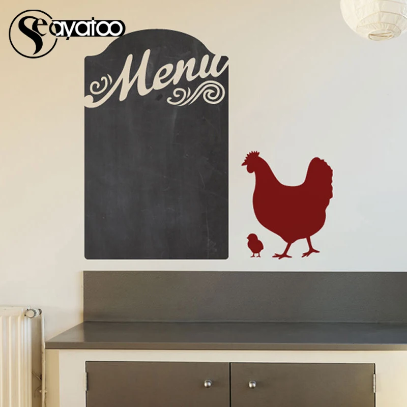 Menu List Chalkboard Blackboard Kitchen Vinyl Wall Decal Sticker Bar Restaurant Stickers 36x58cm