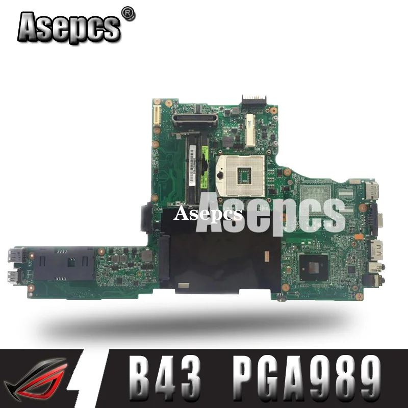 Asepcs B43 Laotop материнская плата для ASUS B43 B43F B43S тест оригинальная материнская плата PGA989