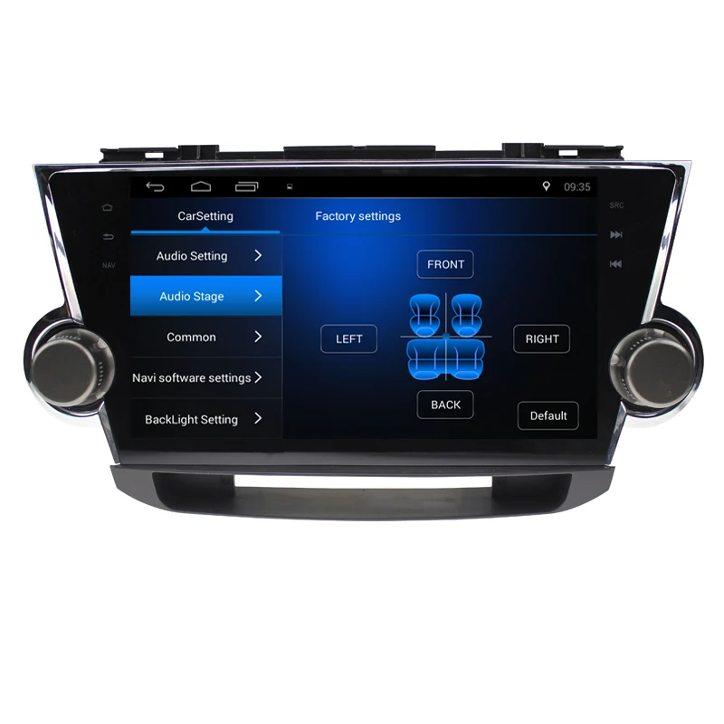Top 10.2" Quad Core Android 6.0 1G RAM Car Radio for Toyota Highlander Kluger 2008-2012 with GPS Navigation steering wheel Free map 5