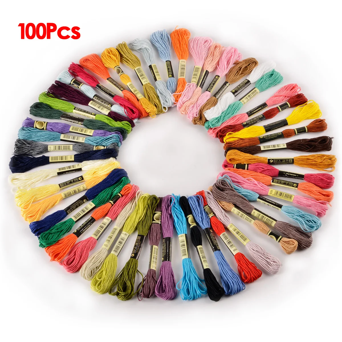 LHBL 100 skeins embroidery floss embroidery thread 8m 6 ply multicolor