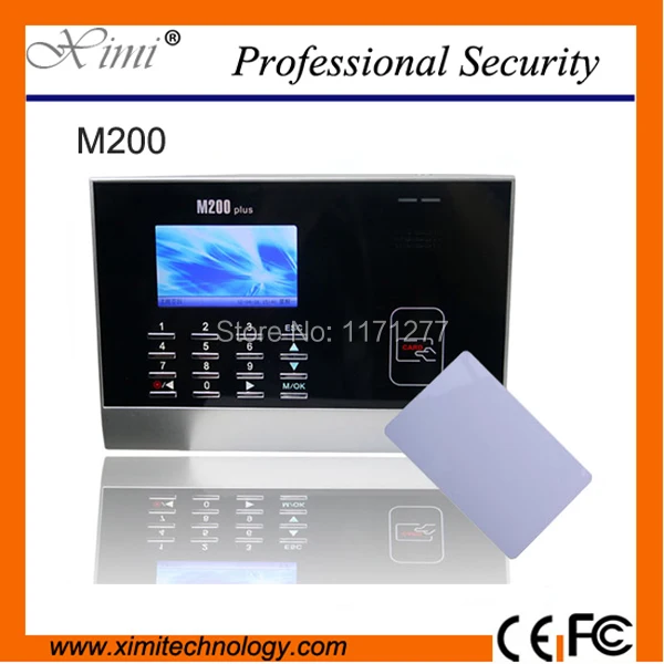 

Linux system 13.56MHZ proximity card LCD 3-inch color screen time recorder M200 employee time attendance machine