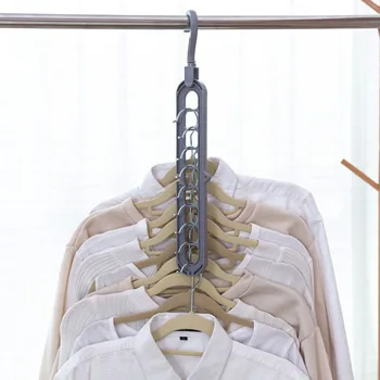 

Storage Racks Multi-Port Support Clothes Hanger 3D Space Saving Clothes Drying Rack Plastic Clothing Hangers Closet Organizer