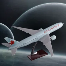 Prenoy 47cm 수지 보잉 777 비행기 모델 Canadian Canadian Airways Air Canada Airlines B777 항공기 스탠드 모델 비행기 컬렉션