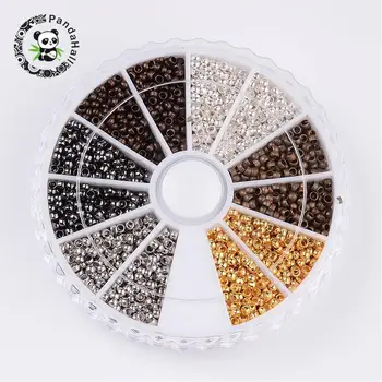 

Wholesale 3000pcs Mixed Tube Crimp End Beads, 2mm