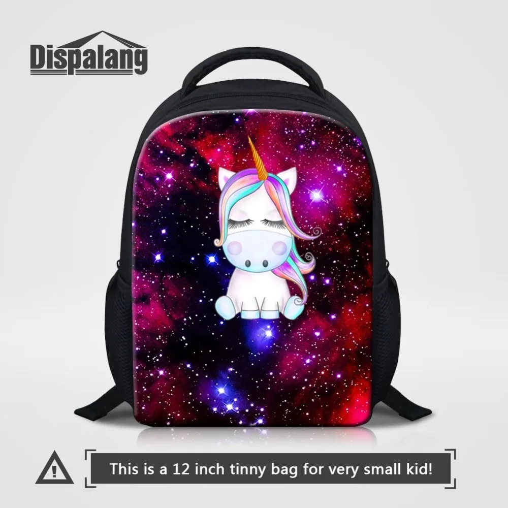 Us 15 99 25 Off Small School Bags For Kids Universe E Unicorn Print Kindergarten Backpack Toddler Schoolbag Mini Baby Book Bag Preschool In