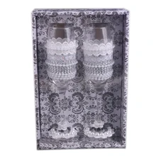 2 шт. набор свадебных стеклянных креативных хрустальных свадебных бокалов для шампанского, кружевное платье, бокал для красного вина, бокалы, свадебные украшения