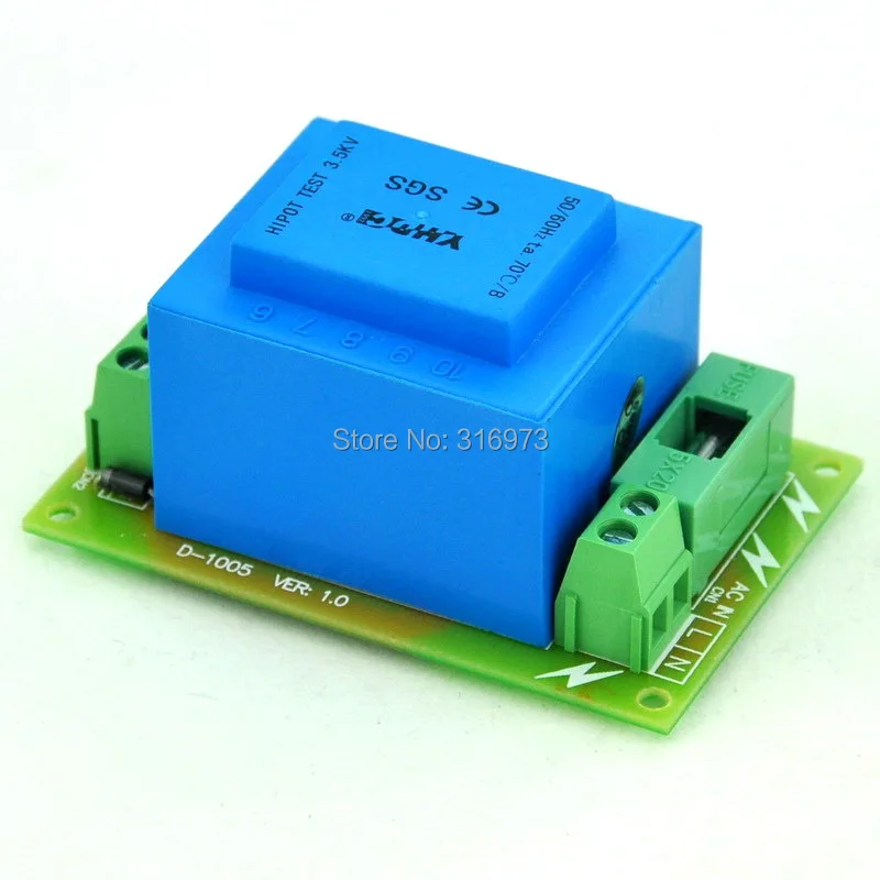 Основной 230VAC среднего 24VAC 5VA Мощность трансформаторный модуль D 1005/M AC24V|modulation