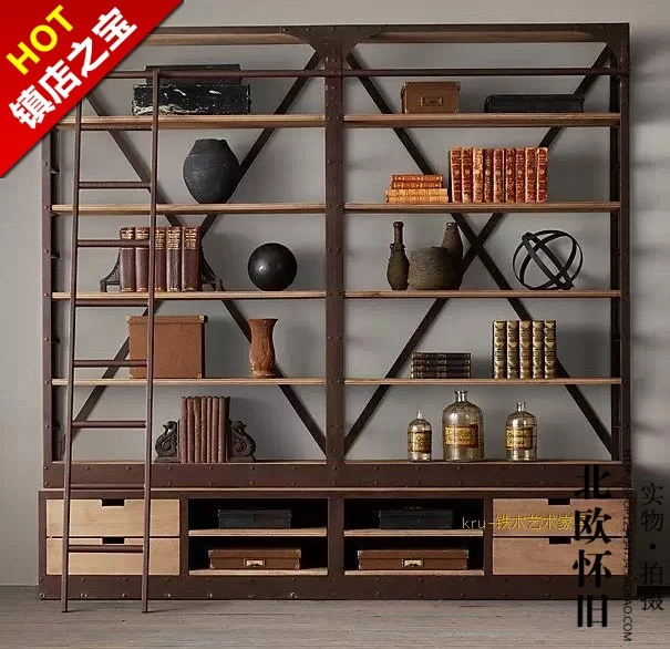 Ikea Nordic Showcase Kayu Retro Untuk Melakukan Tua Tempa Rak Besi Rak Rak Buku Kabinet Multi Jenis Lantai Shelf Metal Bookcase Shelfshelves With Basket Storage Aliexpress