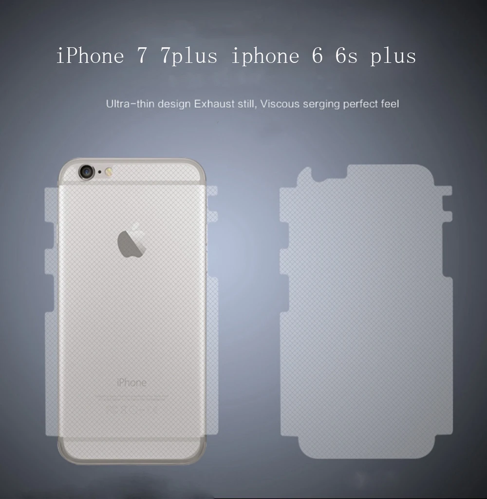 For iPhone 7 7plus HD Clear Screen Protectors Back Cover HD Clear Films Transparent HD screen guard for Apple iPhone 6 6s plus