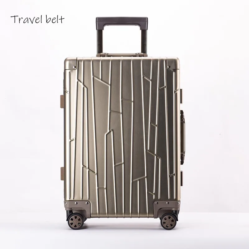 Большой объем Алюминий-магниевого Rolling Чемодан Spinner бренд Для мужчин сумки для деловых поездок стильный чемодан колеса - Цвет: NO6