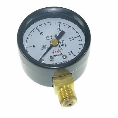 

Water Oil Hydraulic Air Pressure Gauge Universal Gauge M10*1 40mm Dia 0-25Mpa