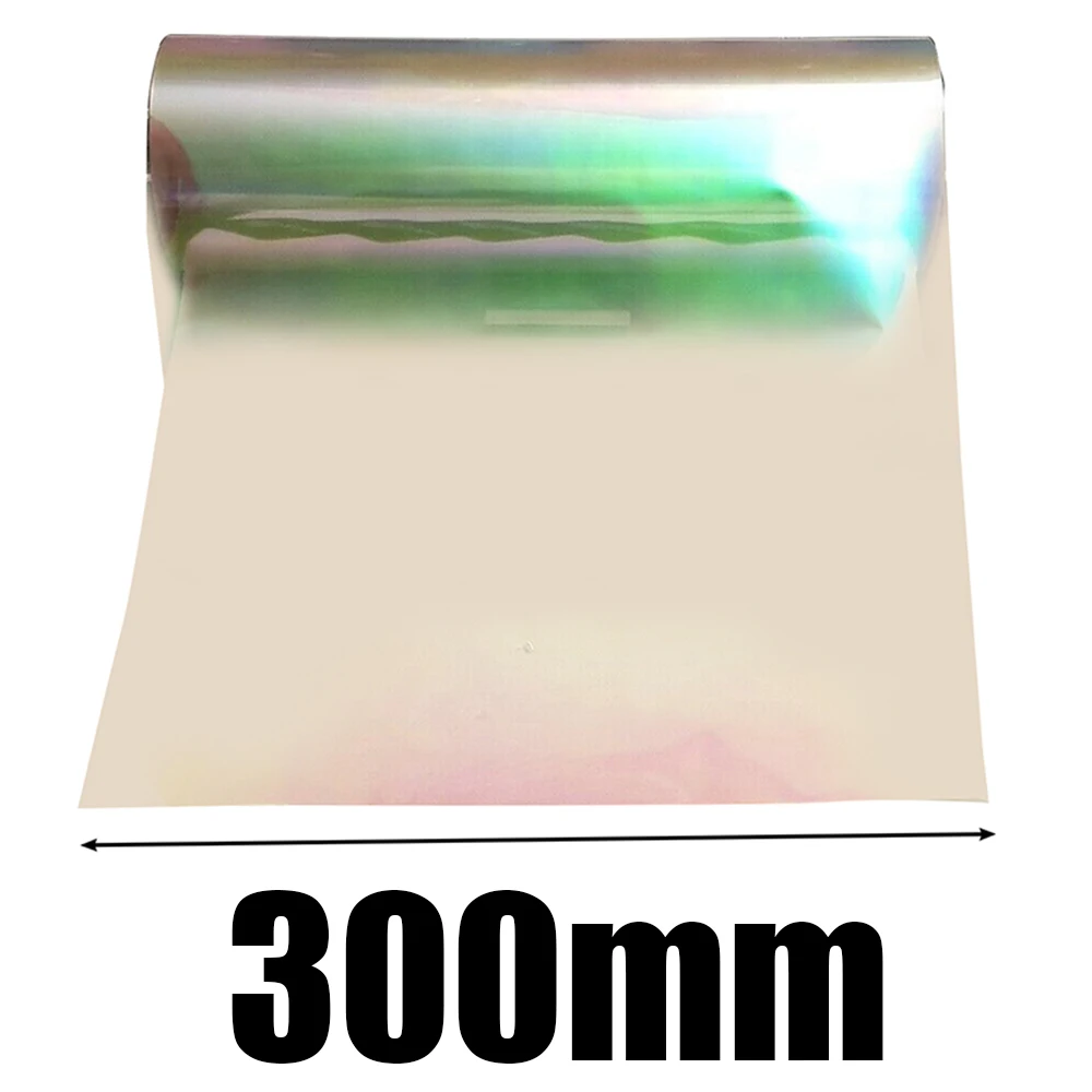 Mayitr 1pc 100x30cm Car Headlight Film Transparent Hologram Tint Film Chameleon Oil Slick Stickers for Car Light Decoration
